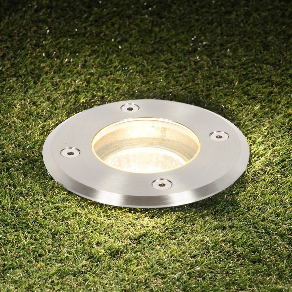 PAN | LED Outdoor Ground & Drive - Over Light | CCT 3000K 4000K 6000K | GU10 IP67 | Stainless Steel - LightHub Direct