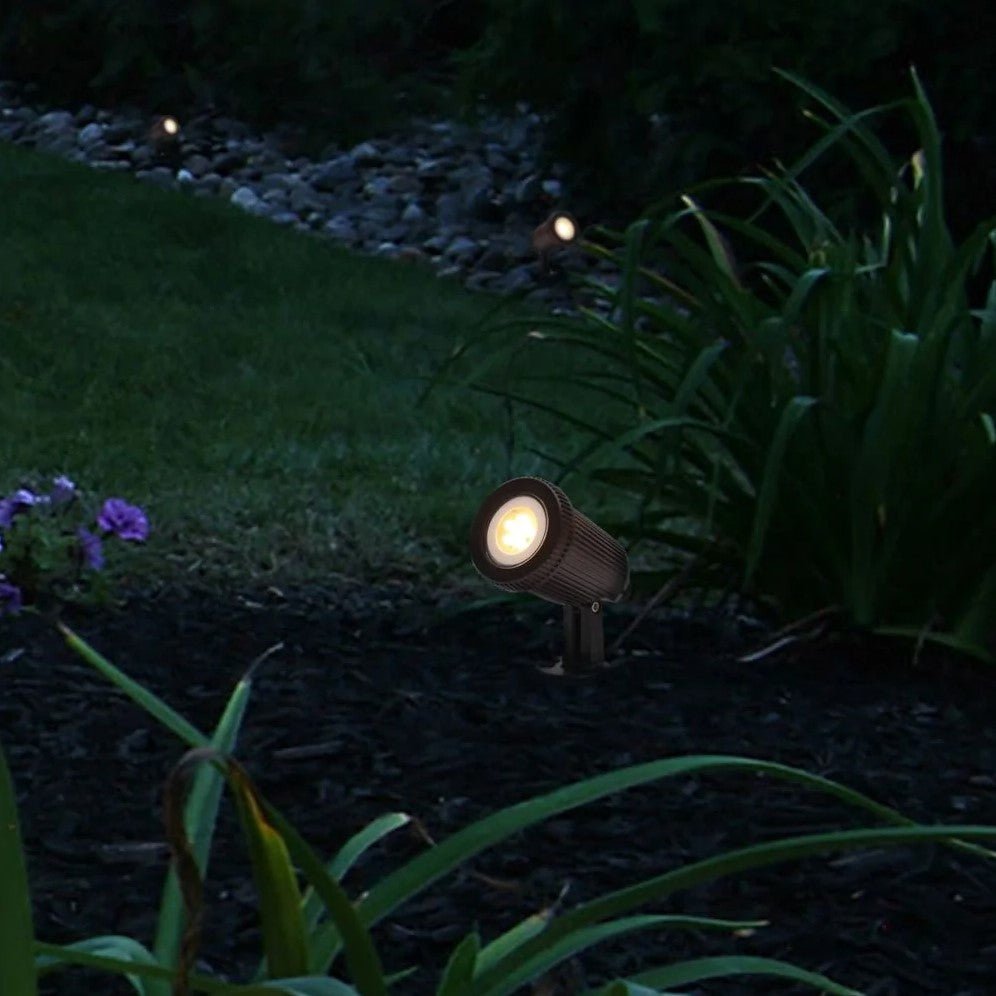 90° Adjustable Outdoor Garden Wall or Spike Ground Spot Light | GU10 | IP65 | Black - LightHub Direct