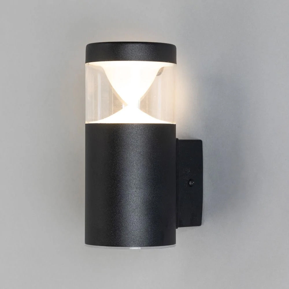 POLLUX | Outdoor Up Wall Lantern Cyclinder Spot Light | LED 4W | IP44 | Black