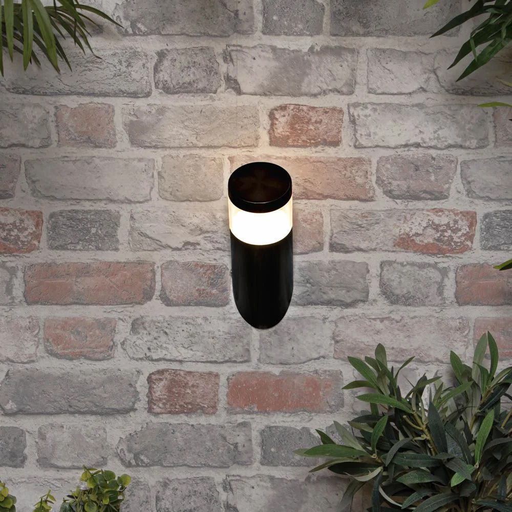 POLLUX | Outdoor Angled Up Wall Lantern Spot Porch & Garden Light | LED 4W 3000K | IP44 | Black