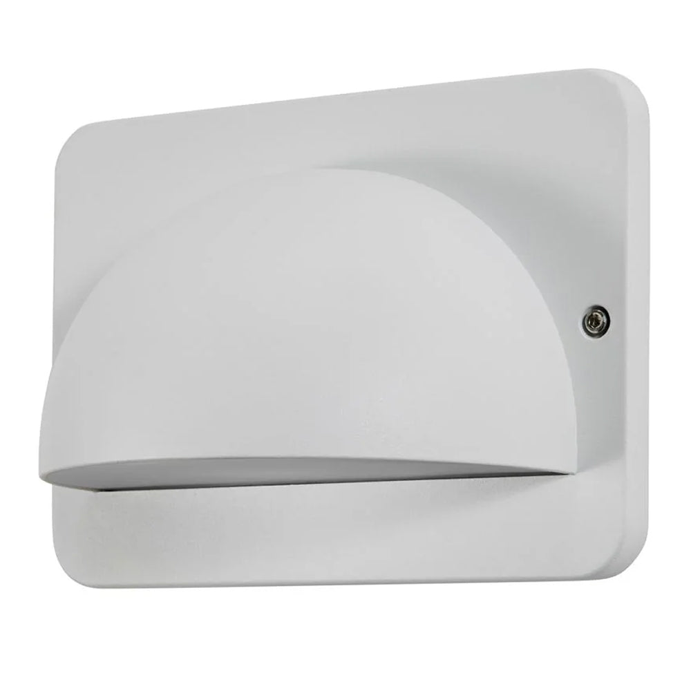RENNES | Outdoor Curved Half Moon Down Wall Light Fitting | 10W LED | 4000K Neutral White | IP54 | White