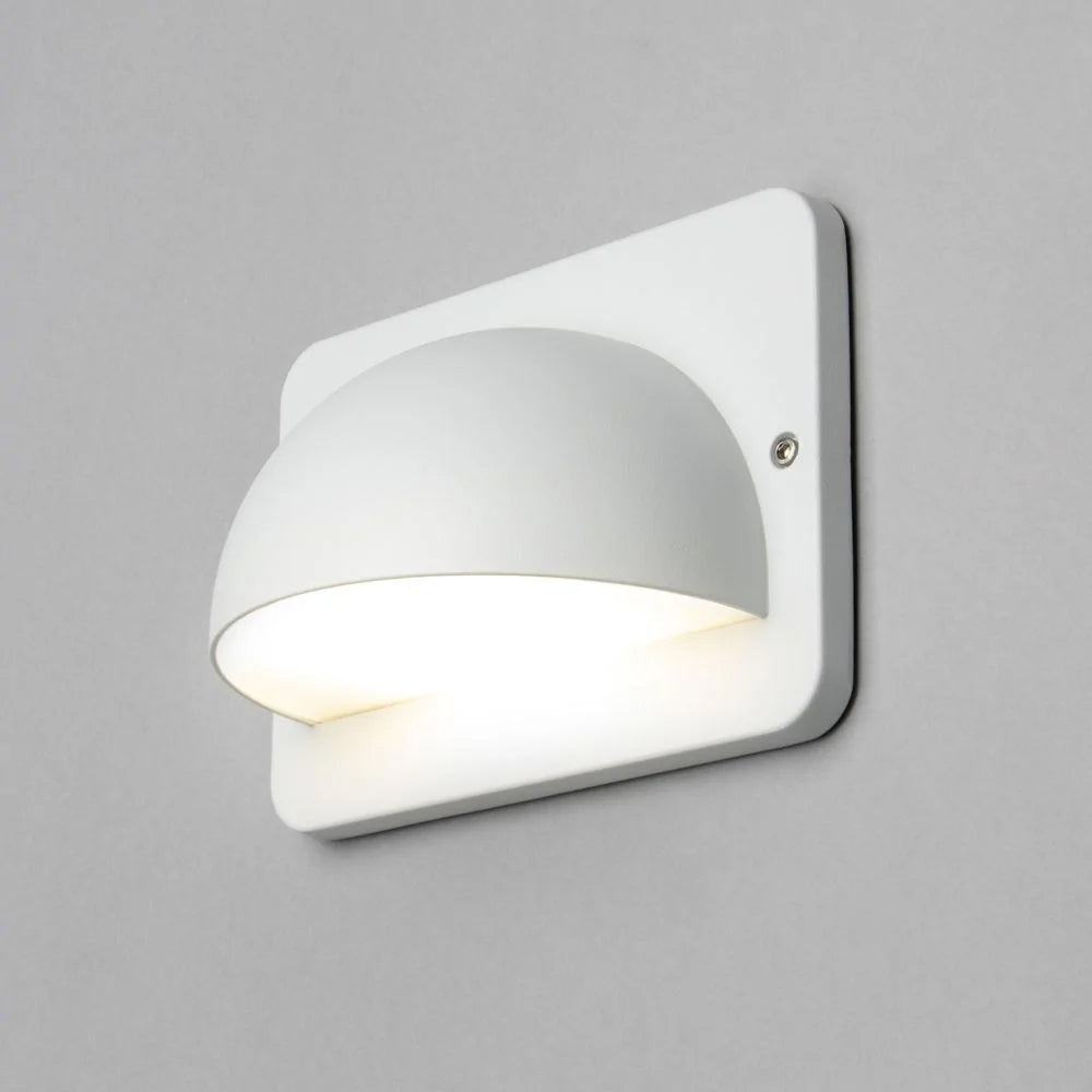 RENNES | Outdoor Curved Half Moon Down Wall Light Fitting | 10W LED | 4000K Neutral White | IP54 | White