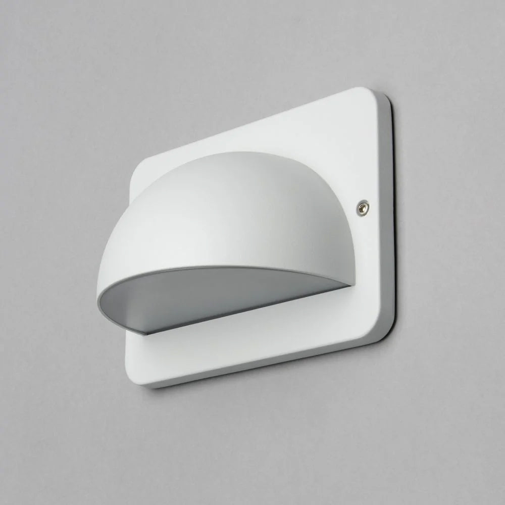 RENNES | Outdoor Curved Half Moon Down Wall Light Fitting | 10W LED | 4000K Neutral White | IP54 | White