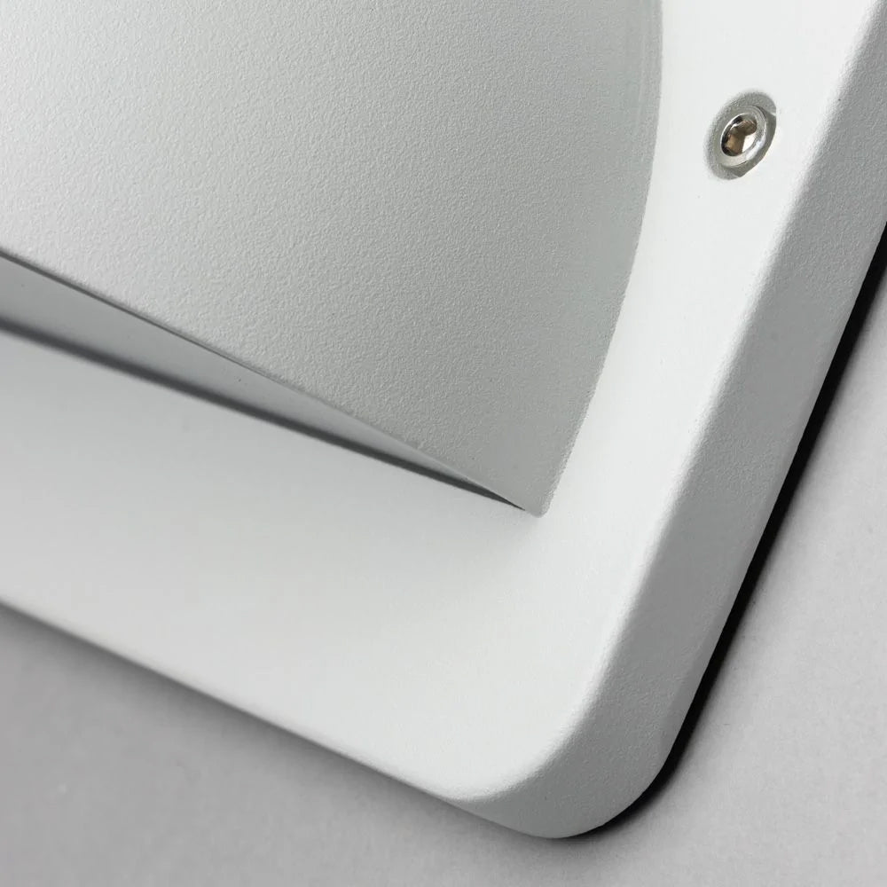 RENNES | Outdoor Curved Half Moon Down Wall Light Fitting | 10W LED | 4000K Neutral White | IP54 | White