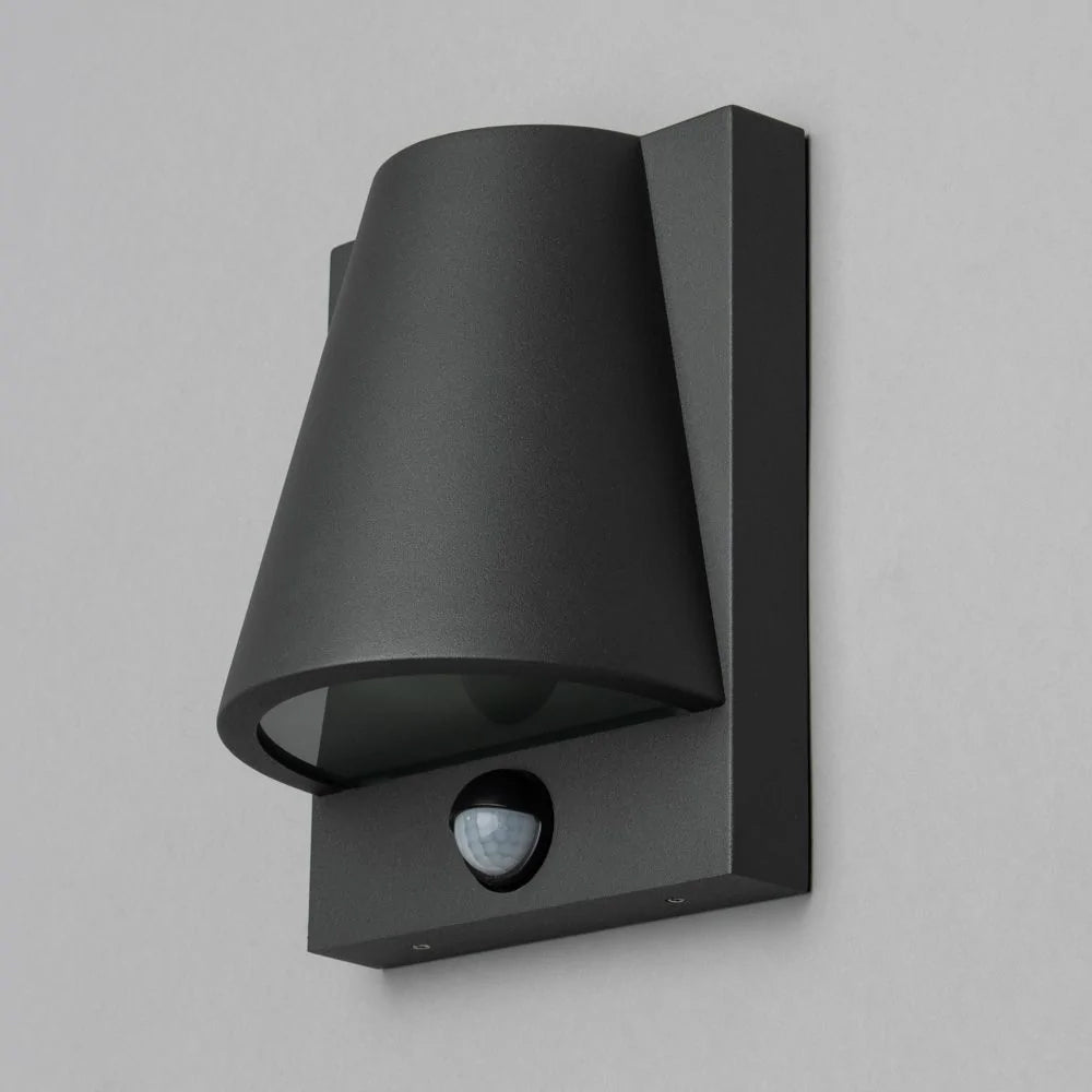 VESOUL | Outdoor Down Wall Porch Lantern Spot Light | GU10 | IP43 | Anthracite | PIR Motion Sensor