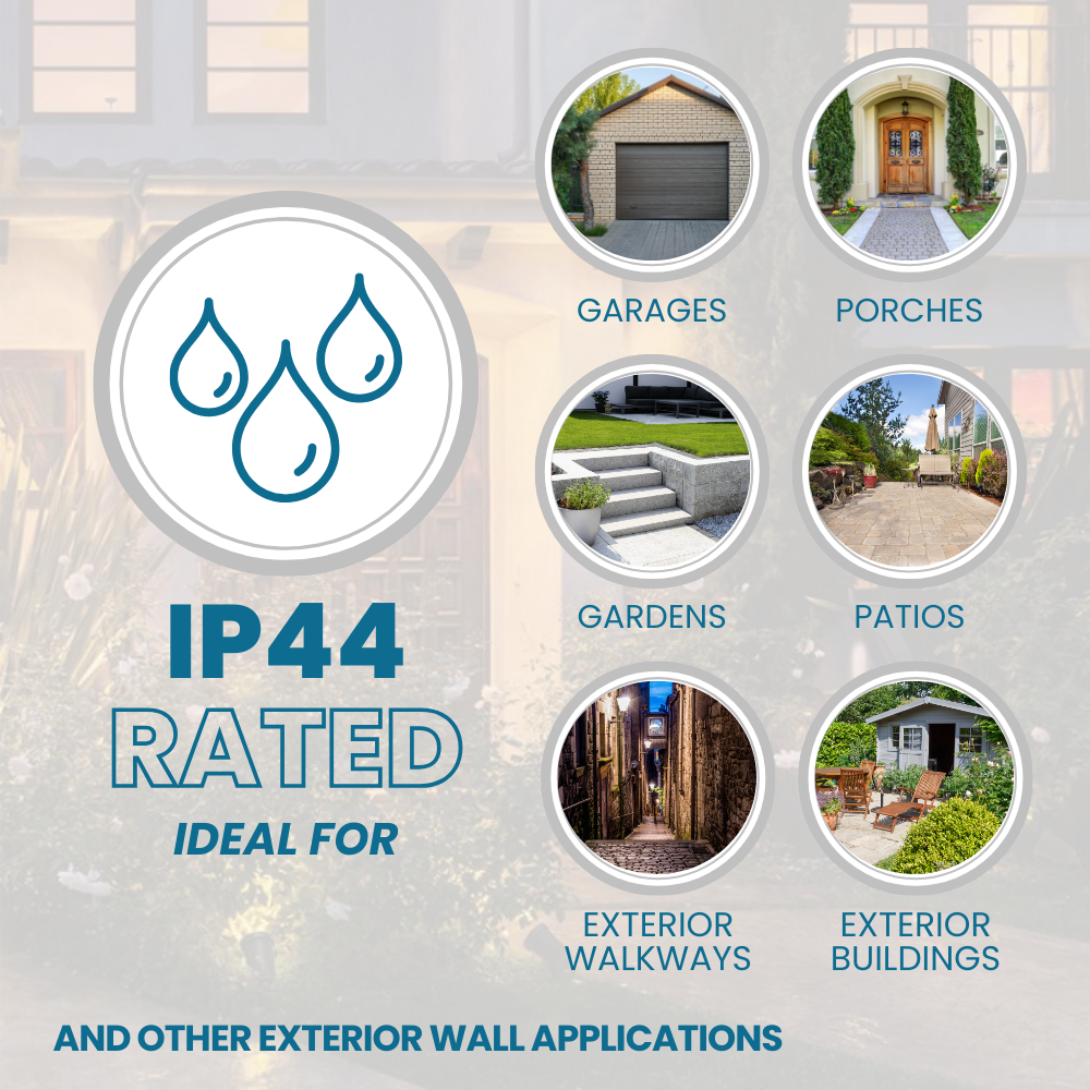 GAKI | Outdoor Globe Wall Lantern Garden Light Smoked | E27 | IP44 | Black