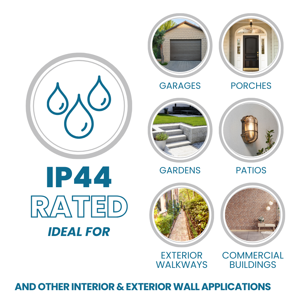 DAVEY | Outdoor Caged Oval Industrial Marine Nautical Wall Porch Bulkhead Light | E27 | IP44 | Gold