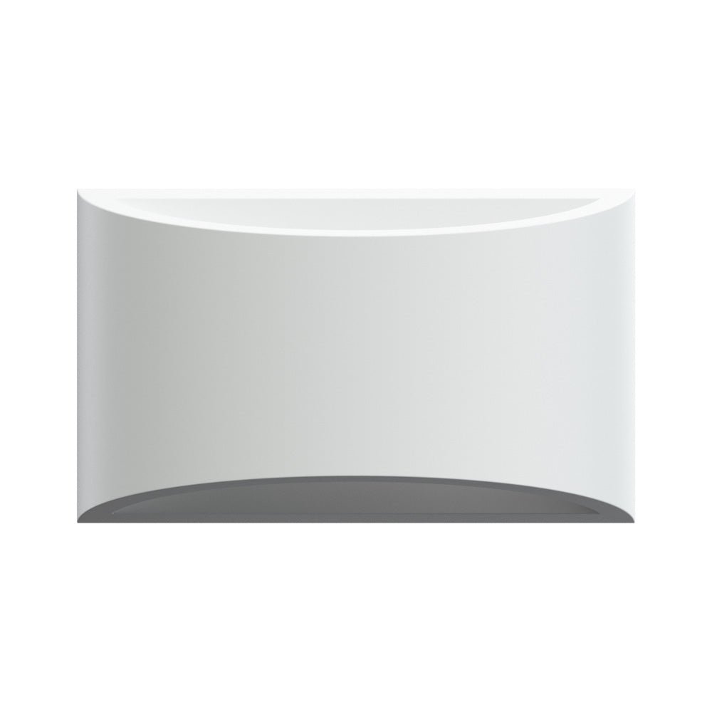 ALPHA XL Curved Plaster Uplighter Wall Fitting | E14 | Up Down Light Effect | 3000K Warm White Dimmable - LightHub Direct