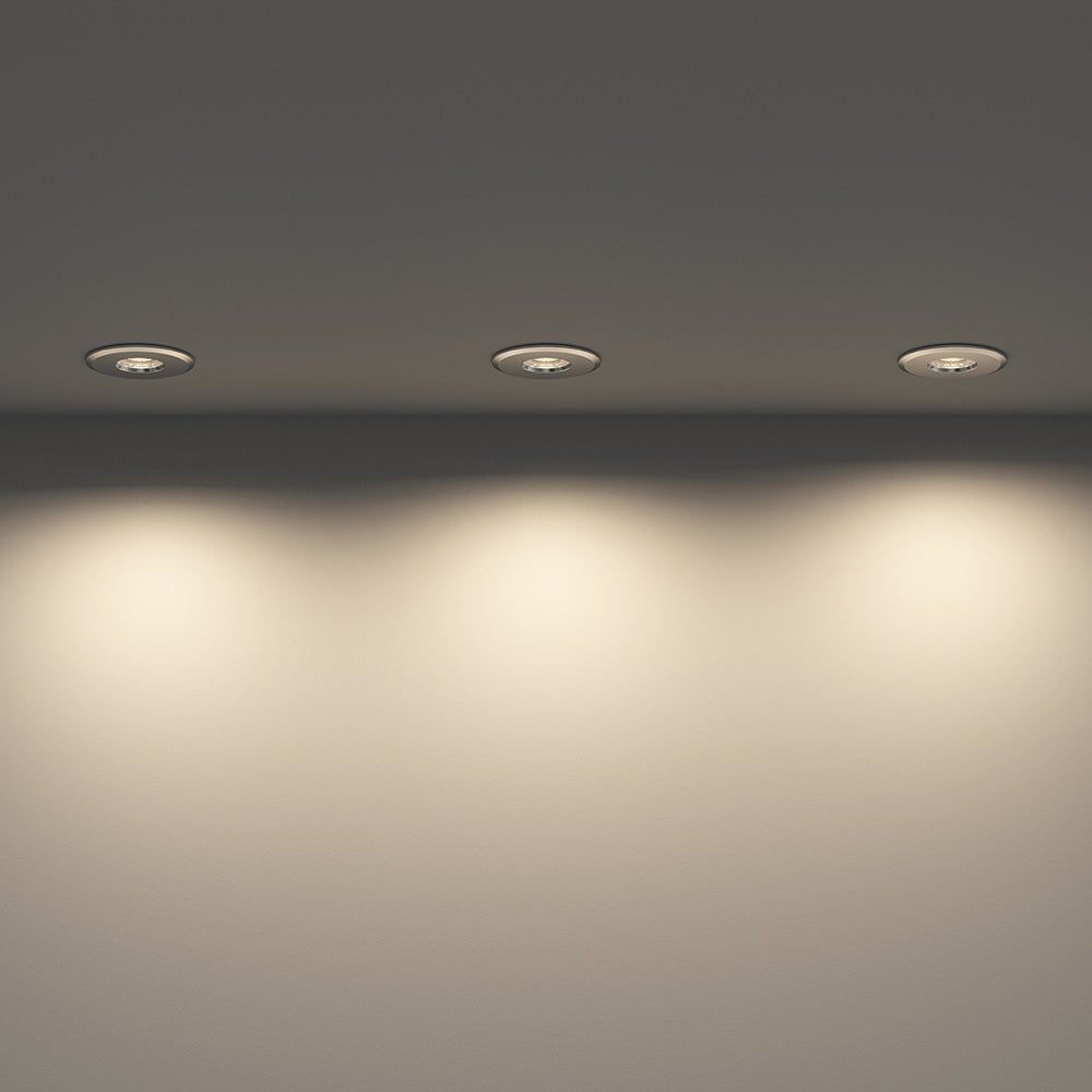 LED Shower Bathroom Recessed Dimmable Downlight Fitting | 6W GU10 | IP65 | Polished Chrome | 6500K Daylight White - LightHub Direct