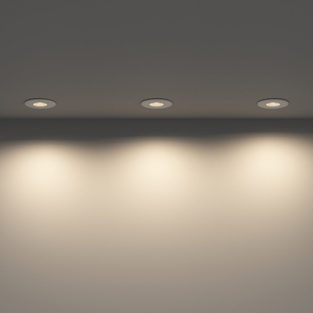 LED Shower Bathroom Recessed Dimmable Downlight Fitting | 6W GU10 | IP65 | White | 6500K Daylight White - LightHub Direct
