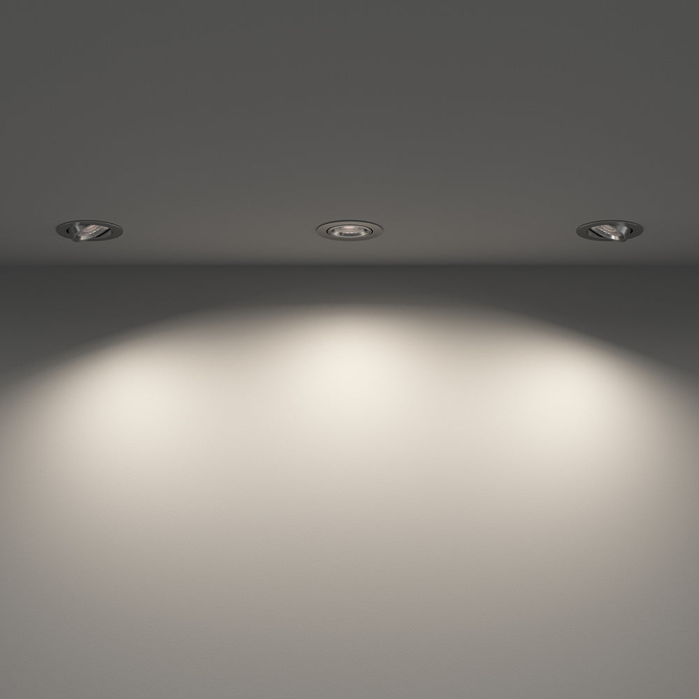 Adjustable Tilt Recessed Downlight Fitting | GU10 | IP20 | Polished Chrome