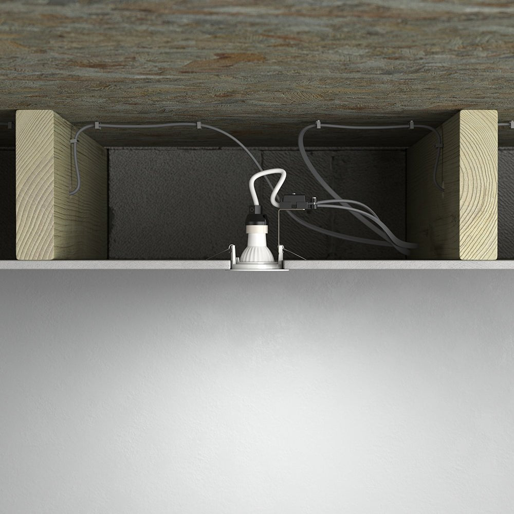 LED Fixed Recessed Dimmable Downlight Fitting | 6W GU10 | 6000K Daylight White | IP20 | White - LightHub Direct