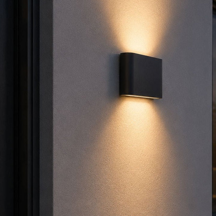 FELIX Up / Down Outdoor Aluminium Garden Porch Wall Light | LED | IP65 | Matte Black - LightHub Direct