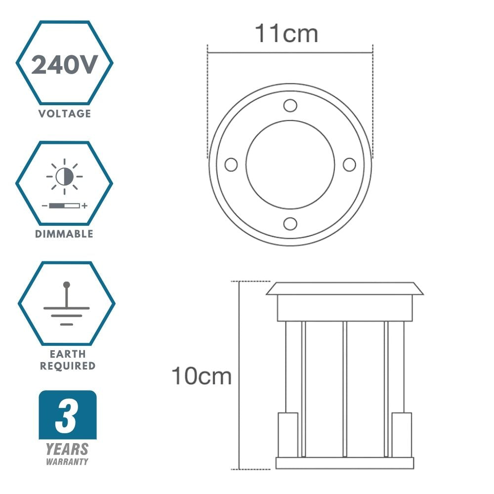 PAN | Outdoor Ground & Drive-Over Light | GU10 IP67 | Black