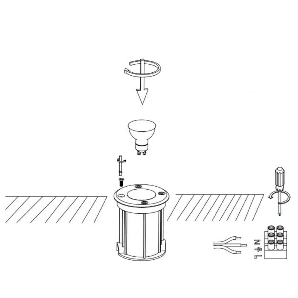 PAN | Outdoor Ground & Drive-Over Light | GU10 IP67 | Black