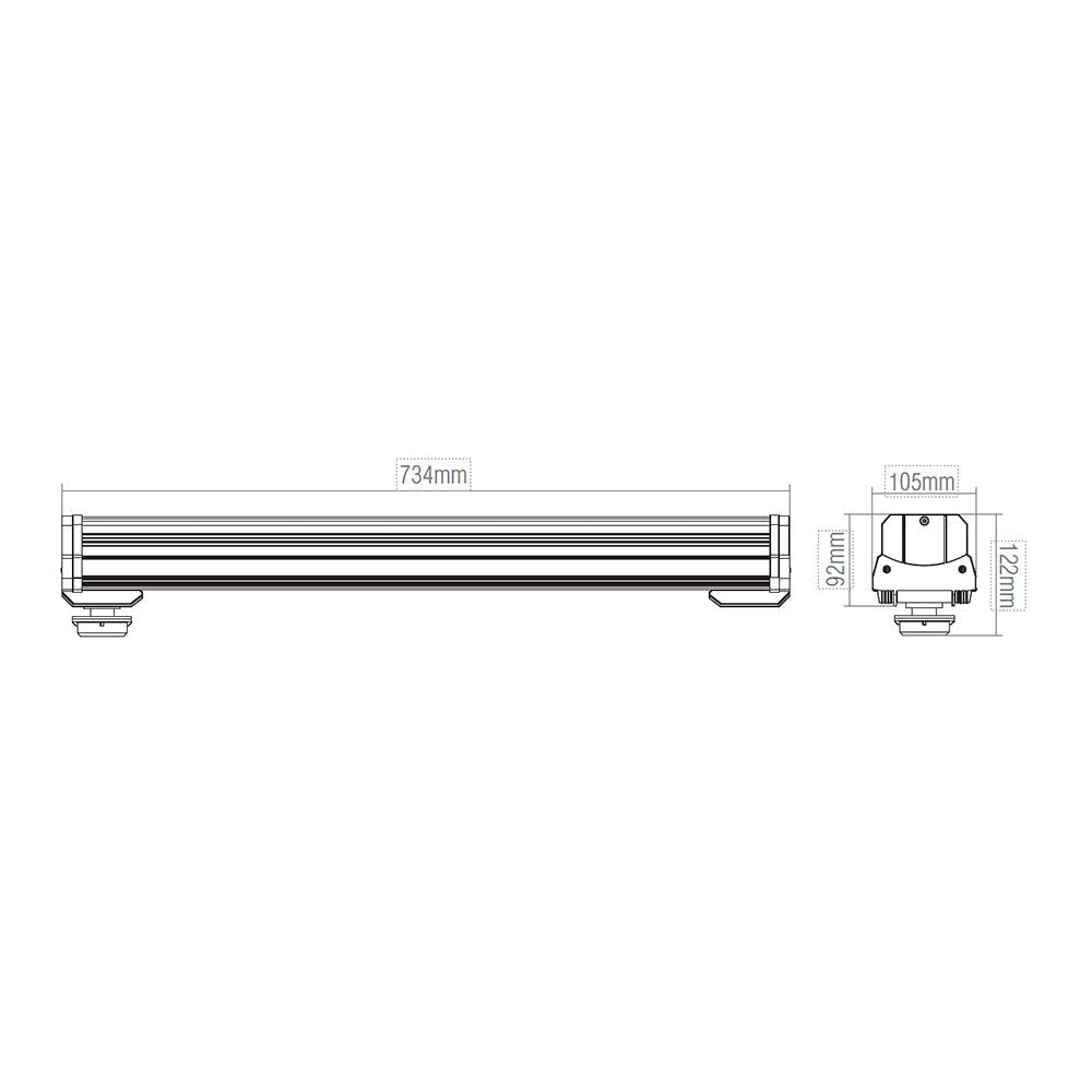 HELIOS Highbay Linear Industrial Ceiling Light for Warehouses & Commercial | LED 150W 14000lm | 4000K Neutral White | IP42 | Black - LightHub Direct