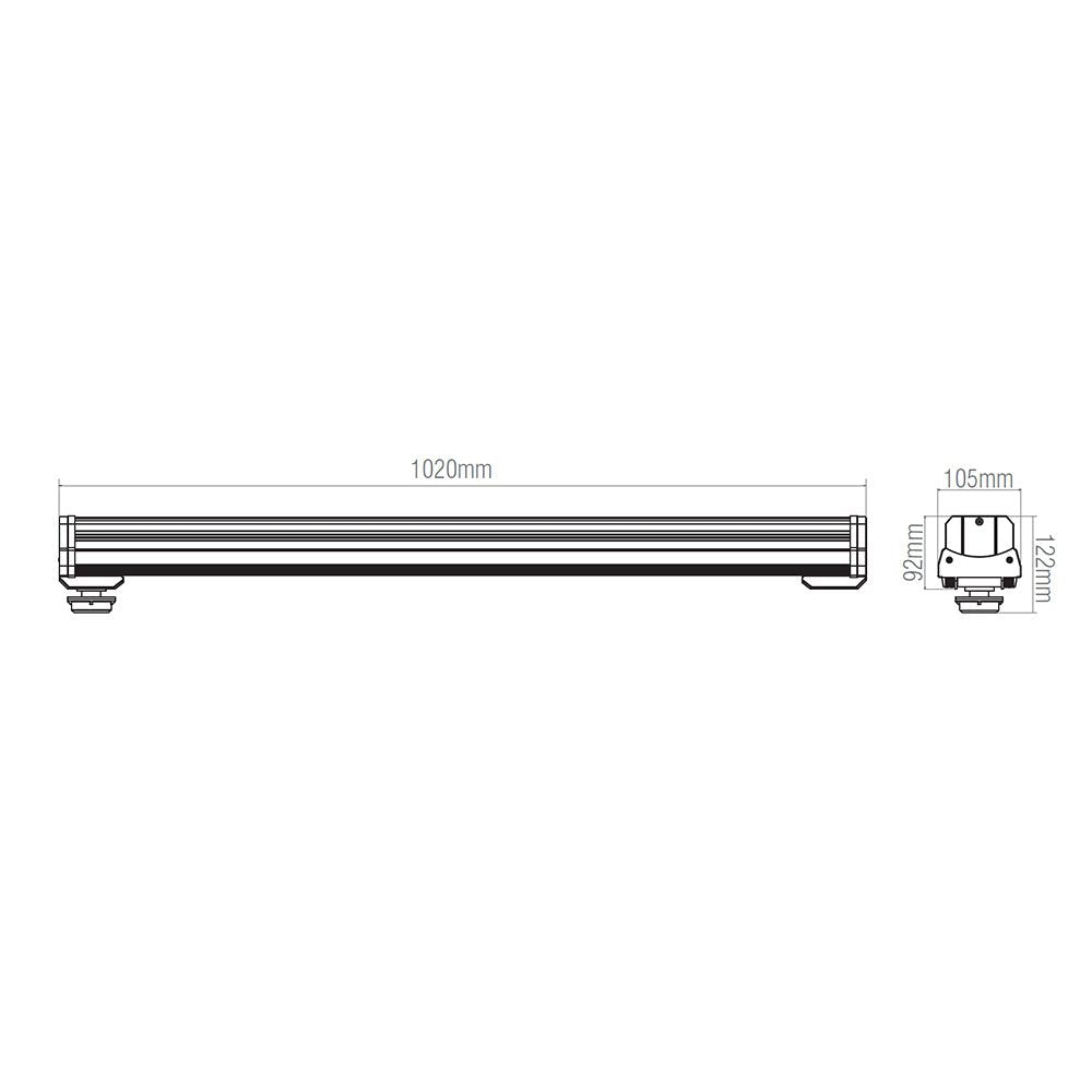 HELIOS Highbay Linear Industrial Ceiling Light for Warehouses & Commercial | LED 200W 14000lm | 4000K Neutral White | IP42 | Black - LightHub Direct