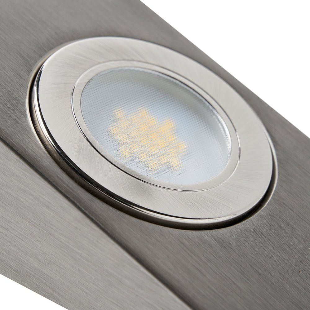 Surface Wedge Under Cabinet Light | LED 1.5W | IP44 | 4000K Neutral White | Satin Nickel - LightHub Direct
