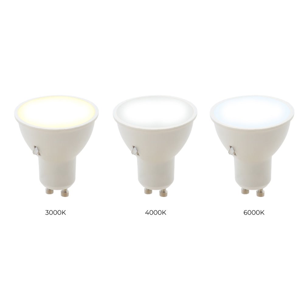 CCT GU10 LED Non - Dimmable SpotLight Bulb | 7W 500 Lumens | 3000K, 4000K & 6000K - LightHub Direct