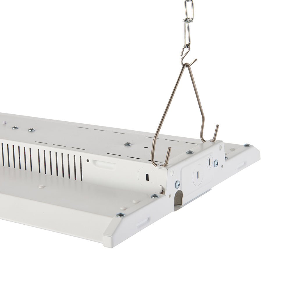 APOLLO | Lowbay Industrial Ceiling Light for Warehouses & Commercial | LED 150W 21000lm | 6000K Daylight White | IP20 | White - LightHub Direct