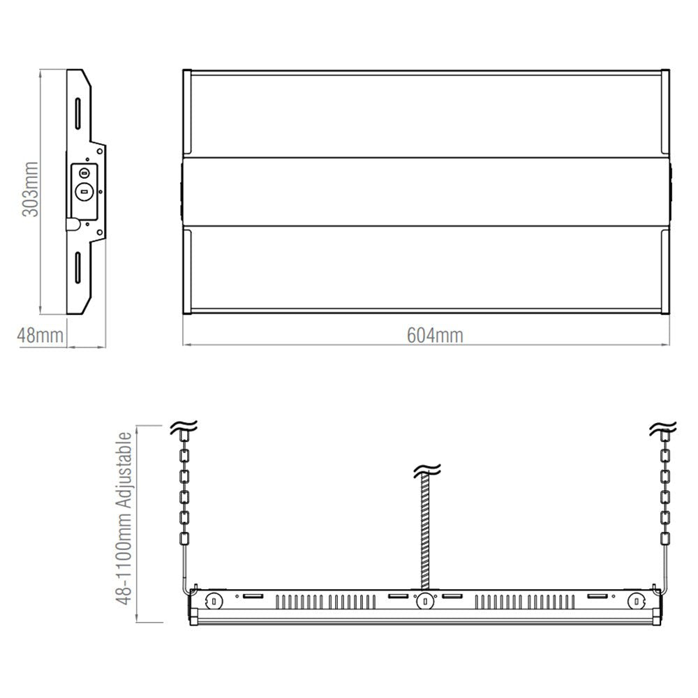 APOLLO | Lowbay Industrial Ceiling Light for Warehouses & Commercial | LED 150W 21000lm | 6000K Daylight White | IP20 | White - LightHub Direct