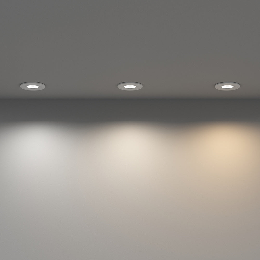 STRATA 5 | Tri-Colour CCT | LED Fire Rated Downlight | Dimmable 5W 600lm | IP65 | White | TRADE 40 Pack