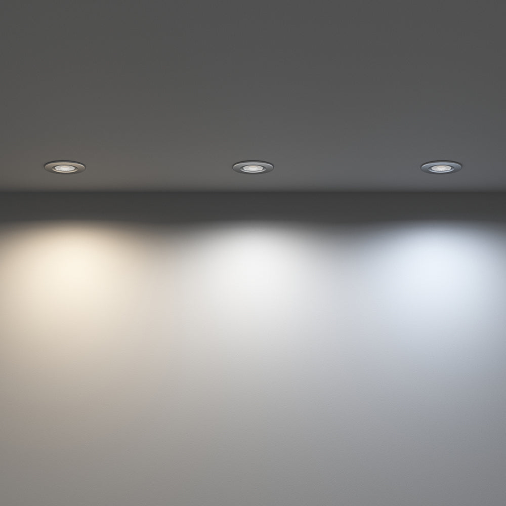 ONYX | Quad-Colour CCT | LED Fire Rated Downlight | Dimmable 7W 750lm  | IP65 | Polished Chrome