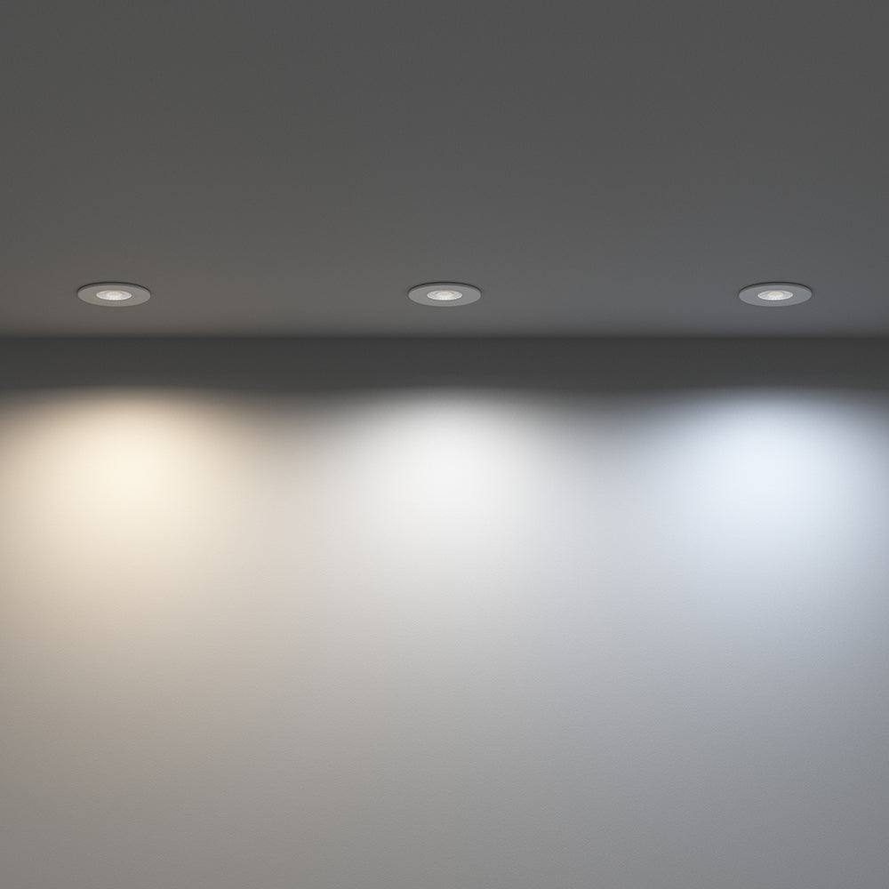 ONYX | Quad-Colour CCT | LED Fire Rated Downlight | Dimmable 7W 750lm | IP65 | White