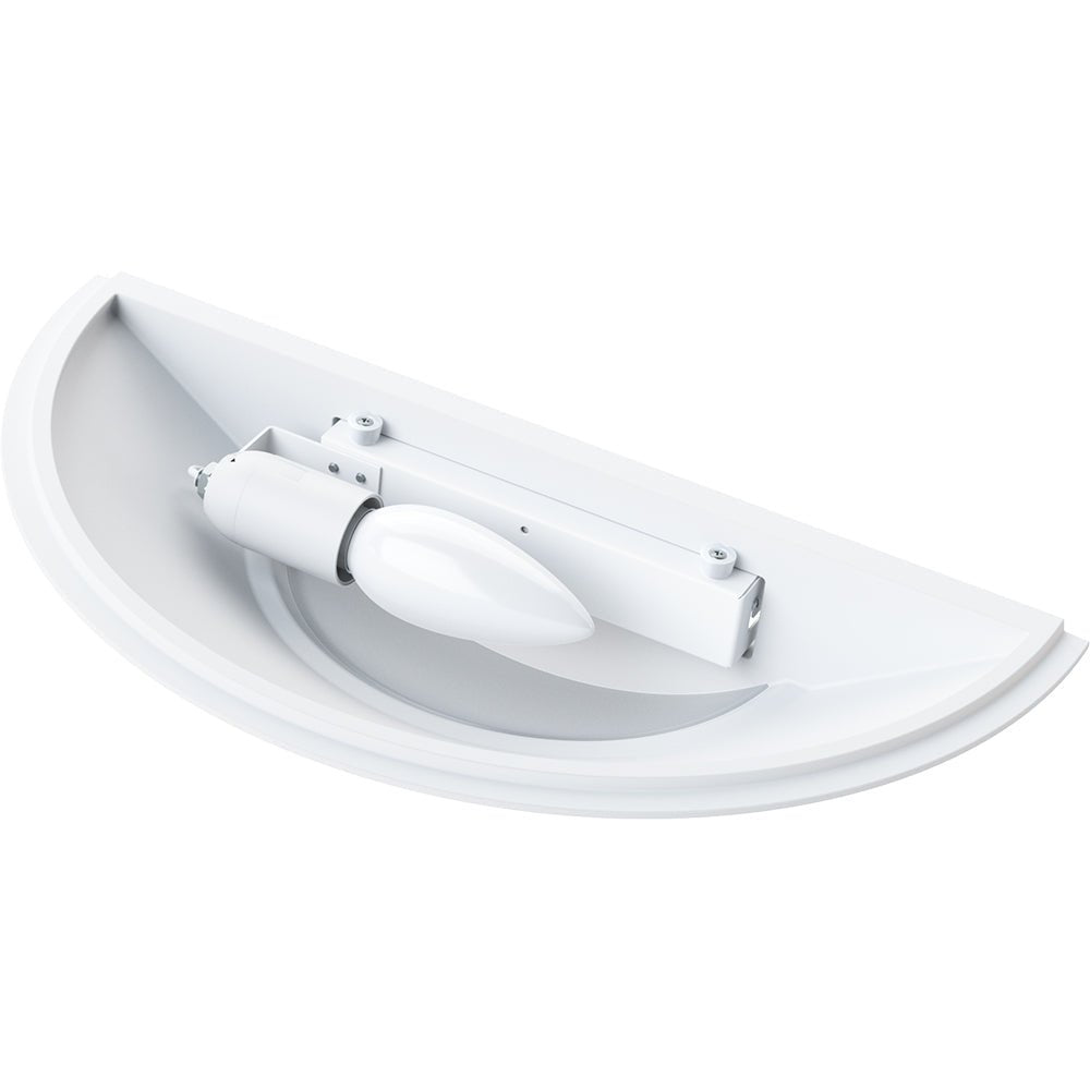 LEDBURY Half Moon Plaster Uplighter Fitting | E14 (SES) | Up Down Light Effect | 2700K Warm White Dimmable - LightHub Direct