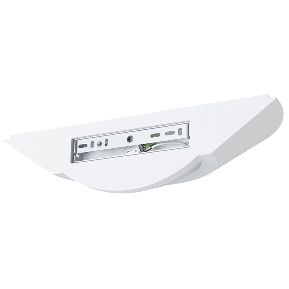 LEDBURY Half Moon Plaster Uplighter Fitting | E14 (SES) | Up Down Light Effect | 2700K Warm White Dimmable - LightHub Direct