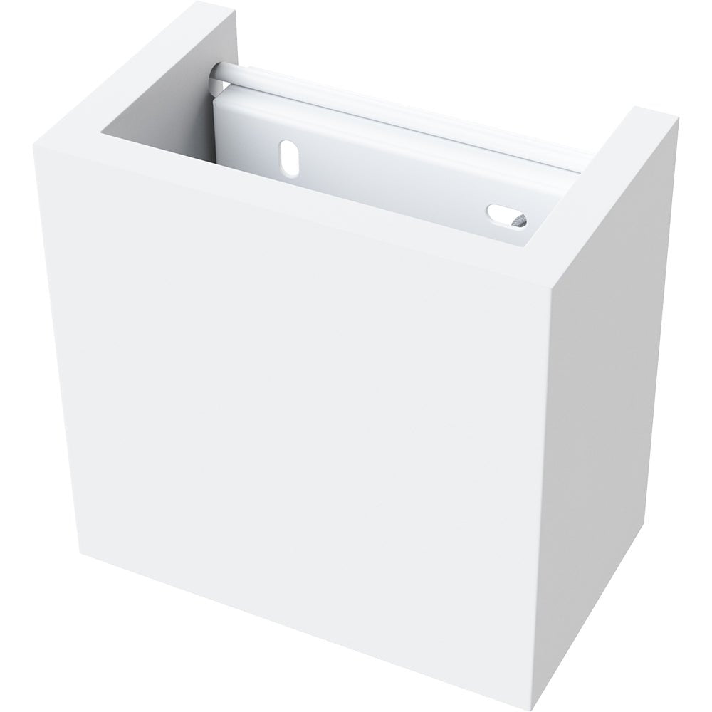 PALMER LED Rectangle Paintable Plaster Wall Uplighter Light | G9 | Up Down Light Effect | 3000K Warm White Dimmable - LightHub Direct