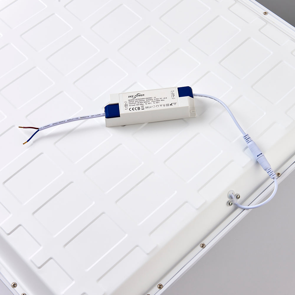 STRATUS | Emergency Self Test LED | 600x600mm | 6000K Daylight White | Recessed Light Panels 6 PACK | 40W 4000lm | Office Suspended Ceiling White