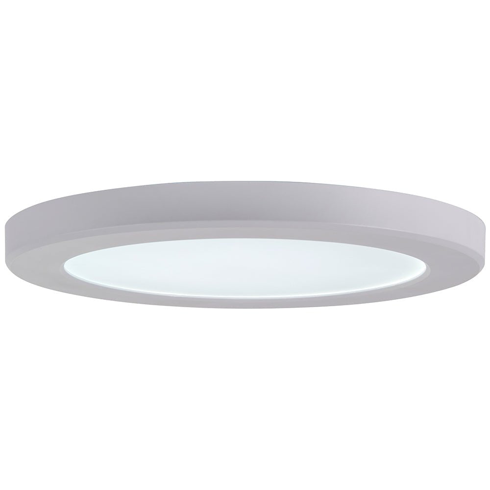 Adjustable Slim Flat Recessed / Surface Round Downlight Panel Light Fitting | LED 18W 1800lm | CCT Tri - Colour | IP44 - LightHub Direct