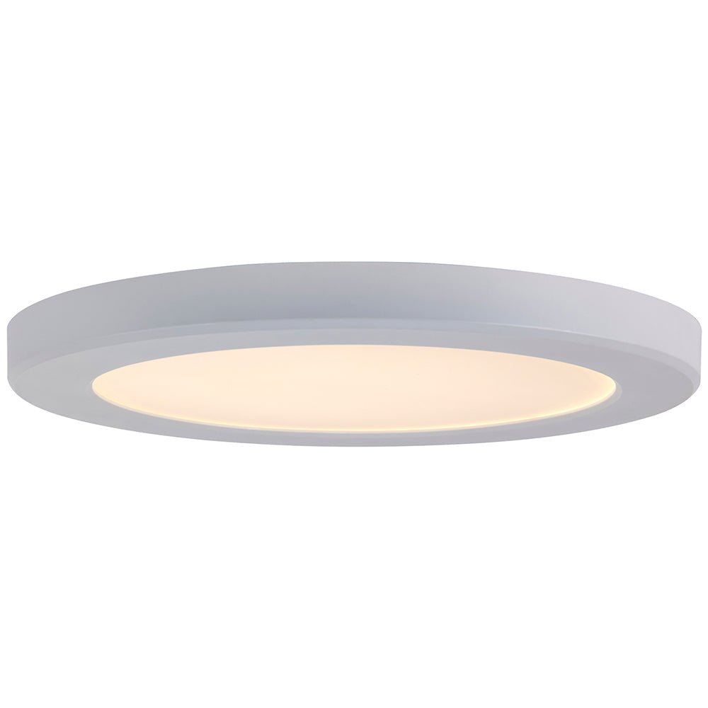 Adjustable Slim Flat Recessed / Surface Round Downlight Panel Light Fitting | LED 18W 1800lm | CCT Tri - Colour | IP44 - LightHub Direct