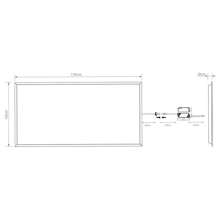 STRATUS PRO | LED 1200x600mm | TP(a) Rated Recessed Light Panels | 6000K | 40W 5600lm IP40 | Office Suspended Ceiling White - LightHub Direct