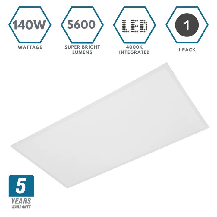 STRATUS PRO | LED 1200x600mm | TP(a) Rated Recessed Light Panels | 6000K | 40W 5600lm IP40 | Office Suspended Ceiling White - LightHub Direct