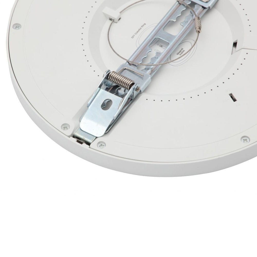 Adjustable Slim Flat Recessed / Surface Round Downlight Panel Light Fitting | LED 24W 2400lm | CCT Tri - Colour | IP44 | Satin Brass - LightHub Direct