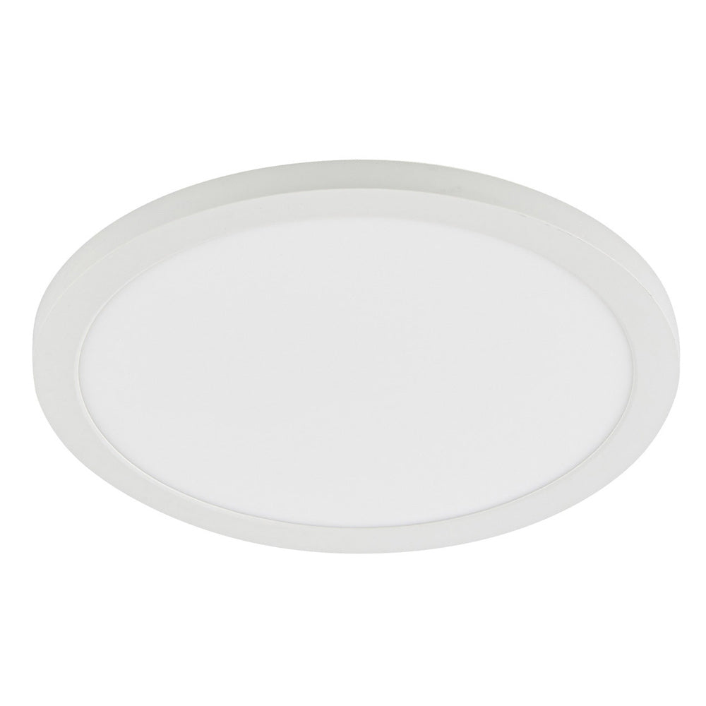 Adjustable Slim Flat Recessed / Surface Round Downlight Panel Light Fitting | LED 24W 2400lm | CCT Tri-Colour | IP44 | White