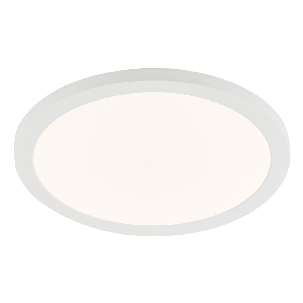 Adjustable Slim Flat Recessed / Surface Round Downlight Panel Light Fitting | LED 24W 2400lm | CCT Tri-Colour | IP44 | White