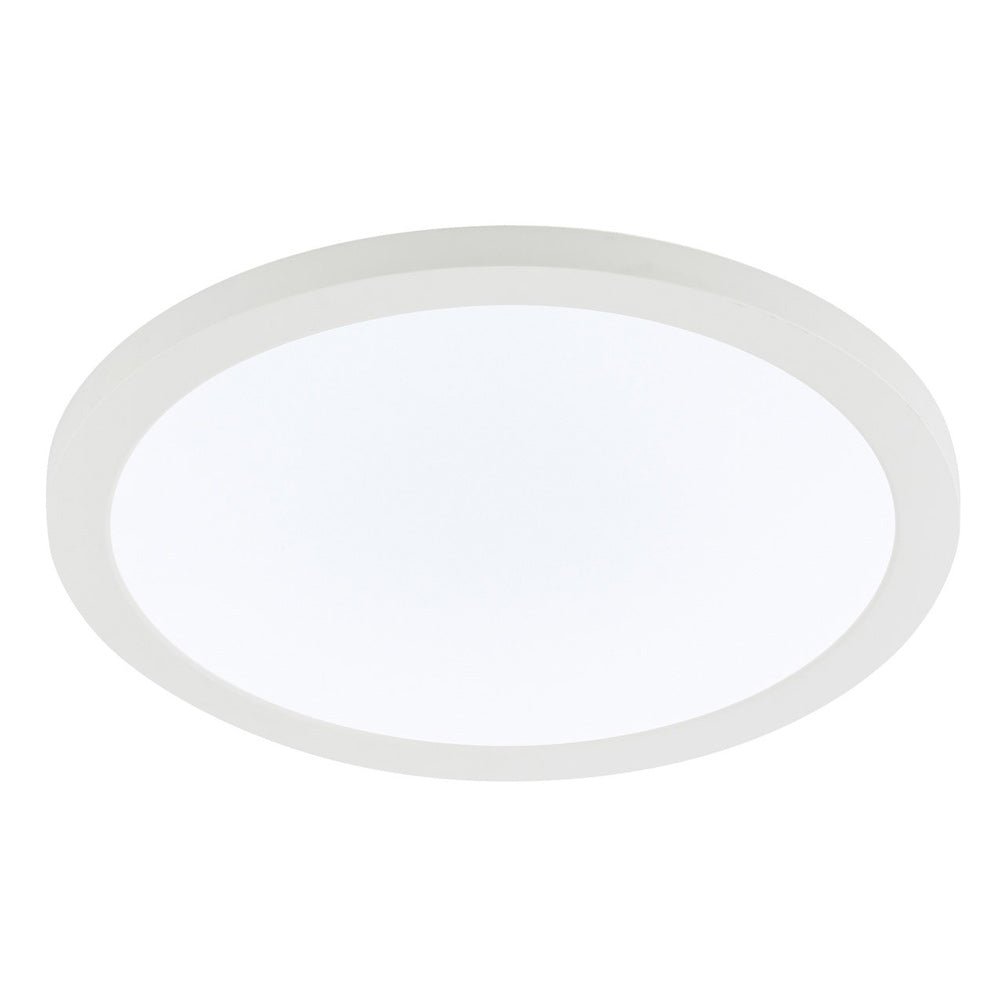 Adjustable Slim Flat Recessed / Surface Round Downlight Panel Light Fitting | LED 24W 2400lm | CCT Tri - Colour | IP44 | White - LightHub Direct