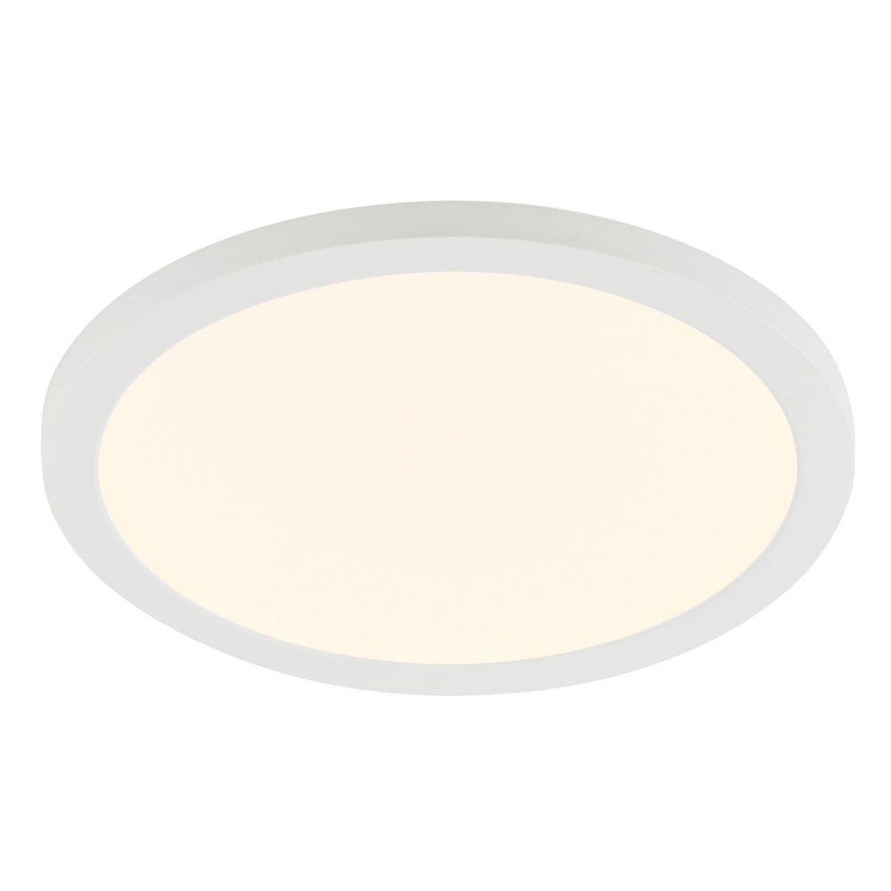 Adjustable Slim Flat Recessed / Surface Round Downlight Panel Light Fitting | LED 24W 2400lm | CCT Tri-Colour | IP44 | White