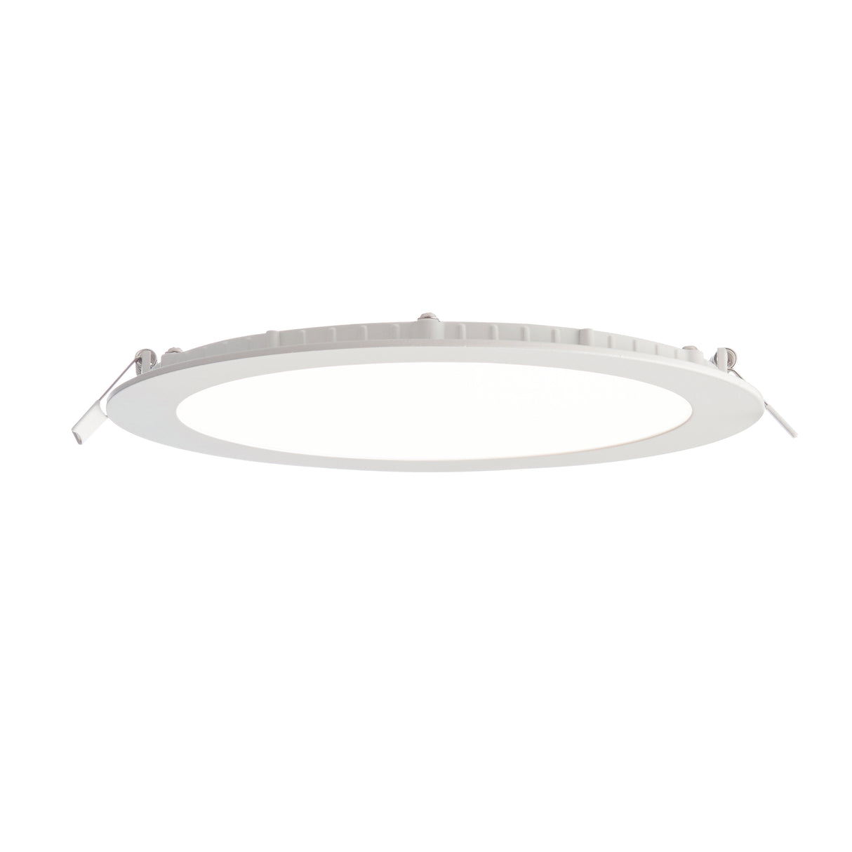 Slim Flat Recessed Round Downlight Panel Light Fitting | LED 18W 1600lm | CCT Tri-Colour | IP44 | White