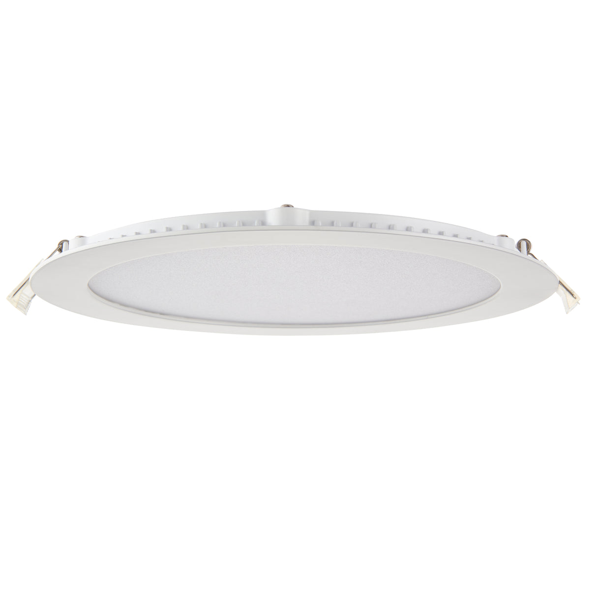 Slim Flat Recessed Round Downlight Panel Light Fitting | LED 18W 1600lm | CCT Tri-Colour | IP44 | White