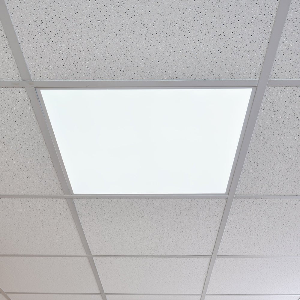 AIRO | 600x600mm Recessed Panel Light | 3hr Emergency Function | 6000K Daylight White | LED 30W 3600lm | For Suspended Modular Ceiling Tile | 6 Pack - LightHub Direct