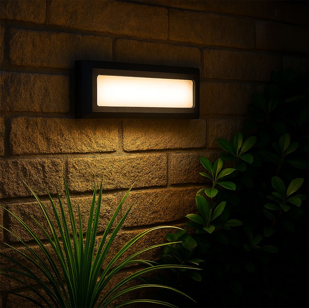 RADNOR Outdoor Surface Wall Brick Light | LED | IP65 | CCT Tri - Colour Switchable - LightHub Direct
