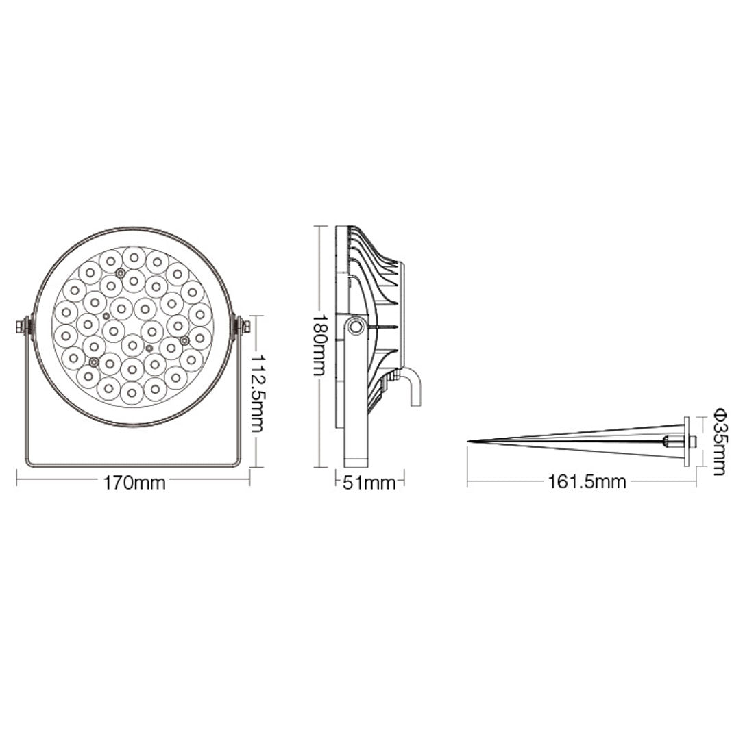 25W RGB+CCT Smart Garden Spike Light – Colour Changing Outdoor Spotlight (240V)