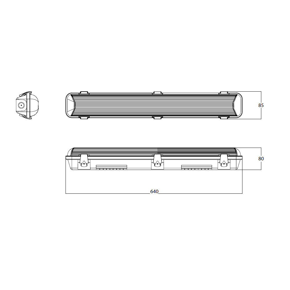 CAMDEN 110V Anti-Corrosive LED Batten Light | 2ft 20W 2600lm | 4000K Cool White | IP65 | Standard