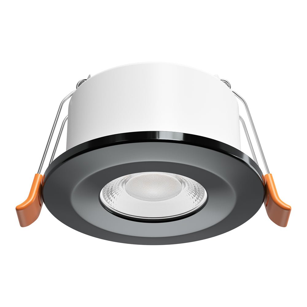 STRATA 5 | Tri - Colour CCT | LED Fire Rated Downlight | Dimmable 5W 600lm | IP65 | Black Nickel - LightHub Direct