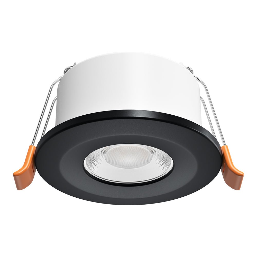 STRATA 5 | Tri - Colour CCT | LED Fire Rated Downlight | Dimmable 5W 600lm | IP65 | Black - LightHub Direct