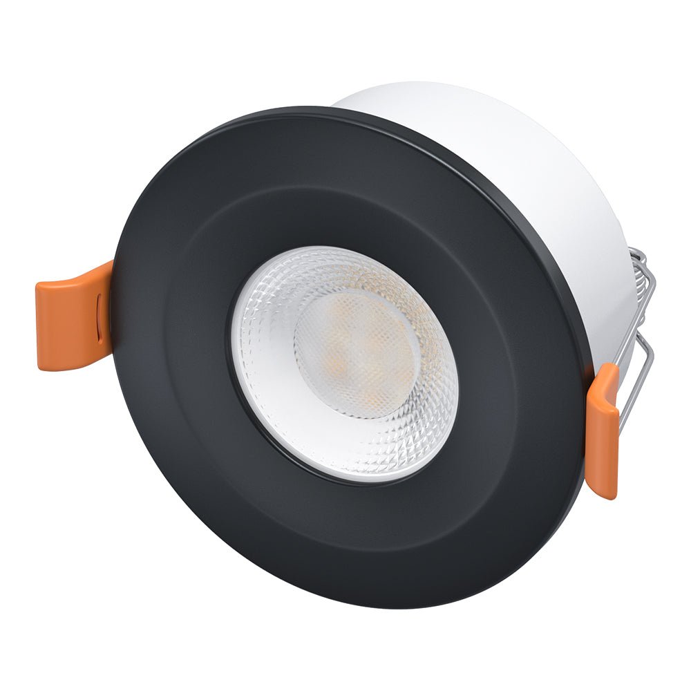 STRATA 5 | Tri - Colour CCT | LED Fire Rated Downlight | Dimmable 5W 600lm | IP65 | Black - LightHub Direct